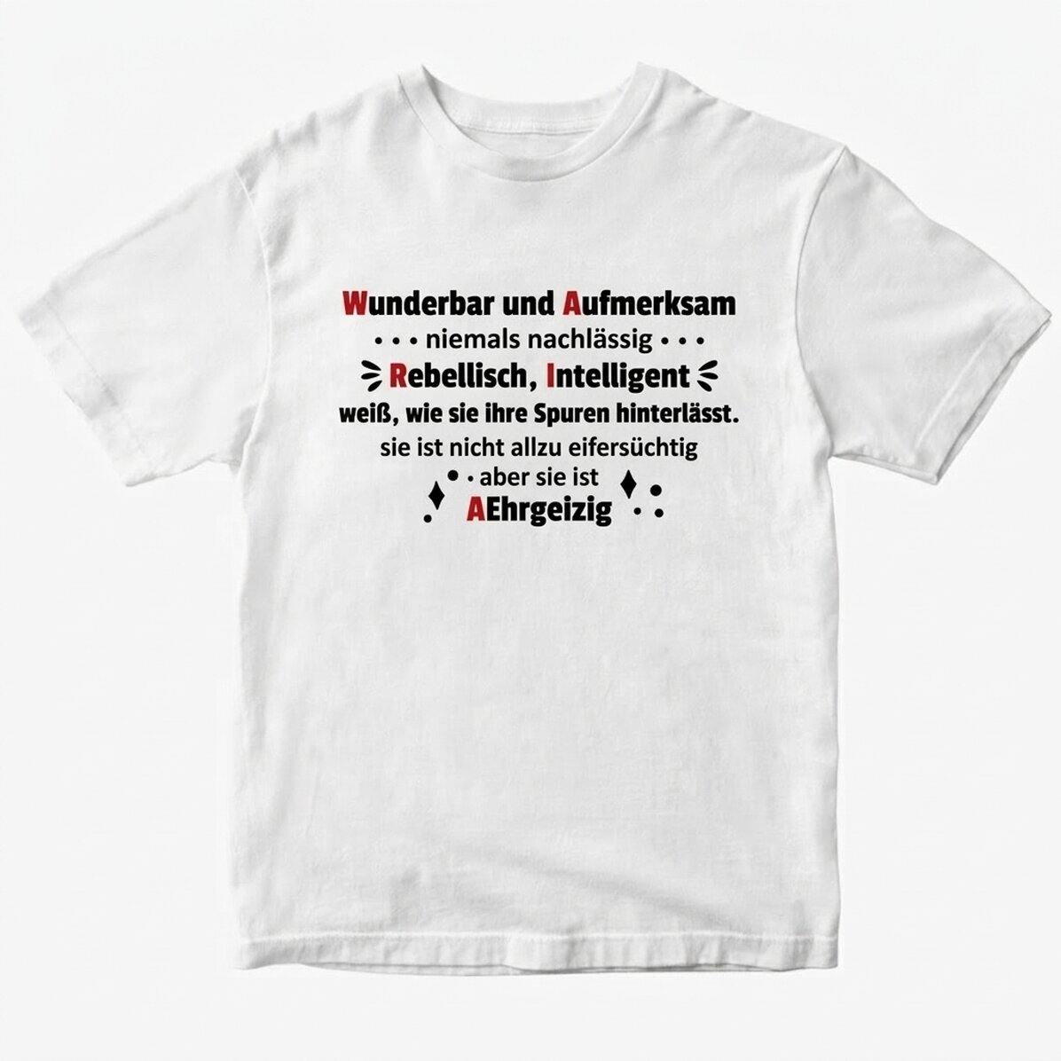 Personalisiertes Baumwoll-T-Shirt mit Aufdruck – M.A.R.I.A.