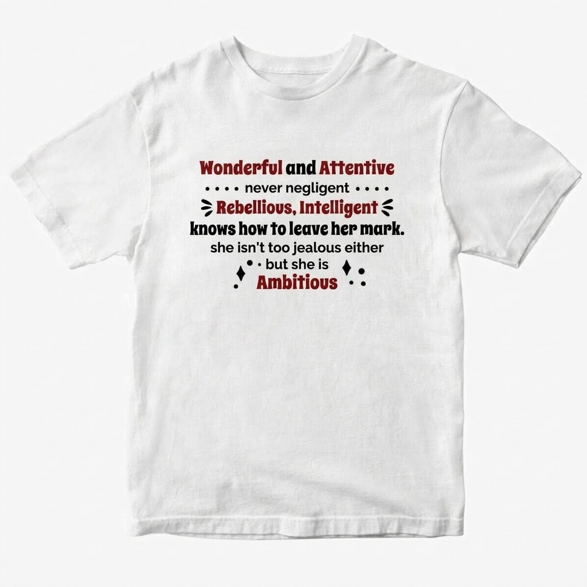 Personalisiertes Baumwoll-T-Shirt mit Aufdruck – M.A.R.I.A.