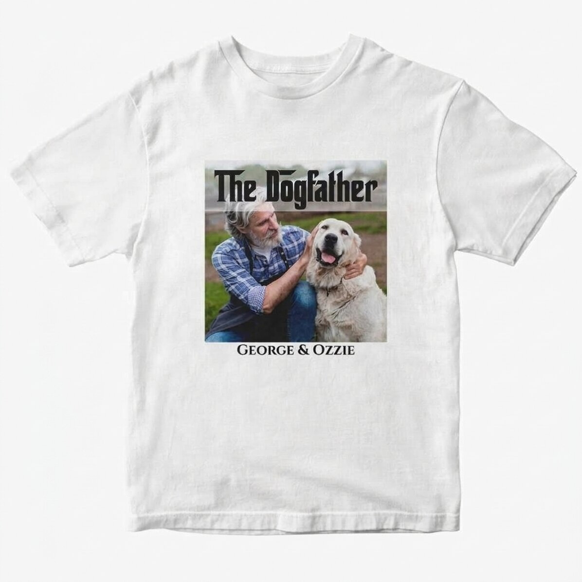 Personalisiertes Baumwoll-T-Shirt mit Text und Foto – The Dogfather