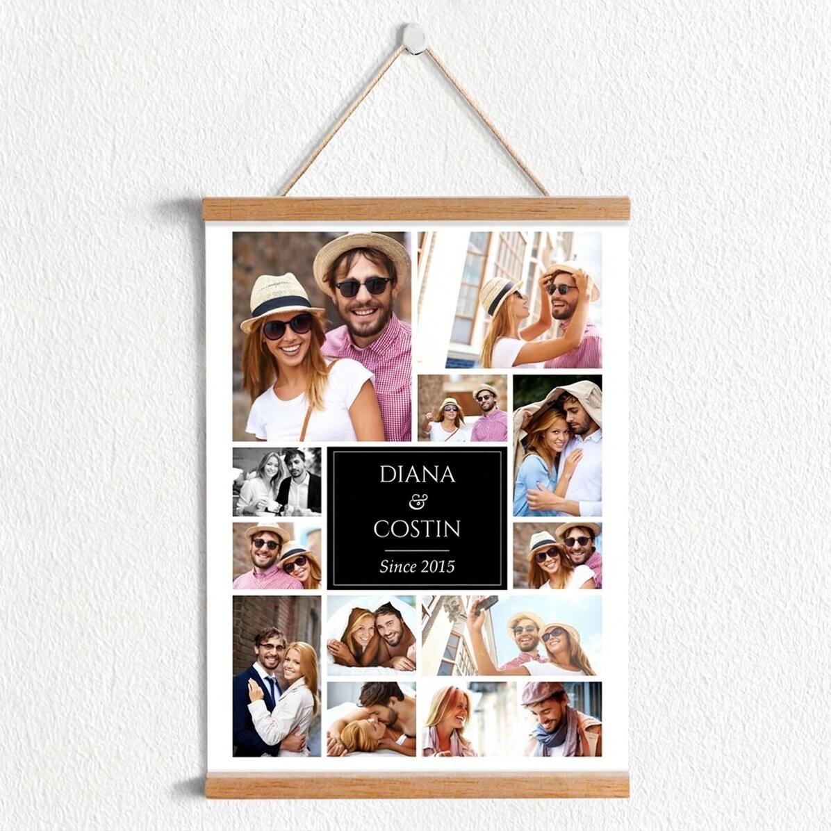 Personalisiertes Poster mit 12 Fotos