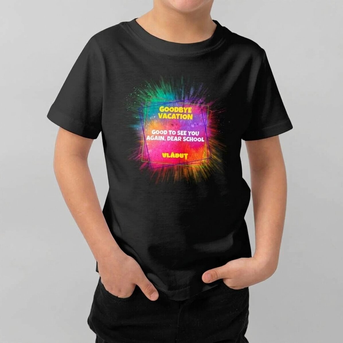 Personalisiertes Baumwoll-T-Shirt für Kinder mit Aufdruck – Splash