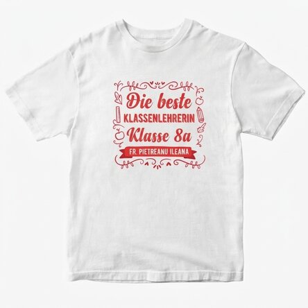 Personalisiertes Baumwoll-T-Shirt mit Aufdruck – Der beste Lehrer