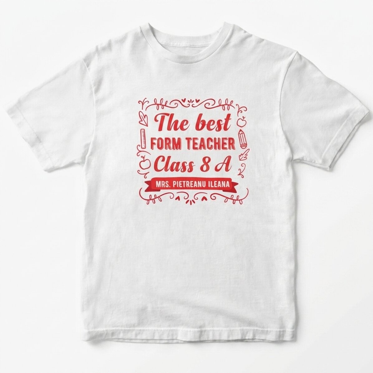 Personalisiertes Baumwoll-T-Shirt mit Aufdruck – Der beste Lehrer