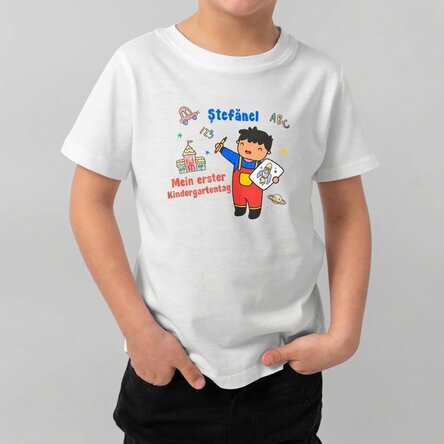 Personalisiertes Baumwoll-T-Shirt für Kinder mit Aufdruck – Little Boy