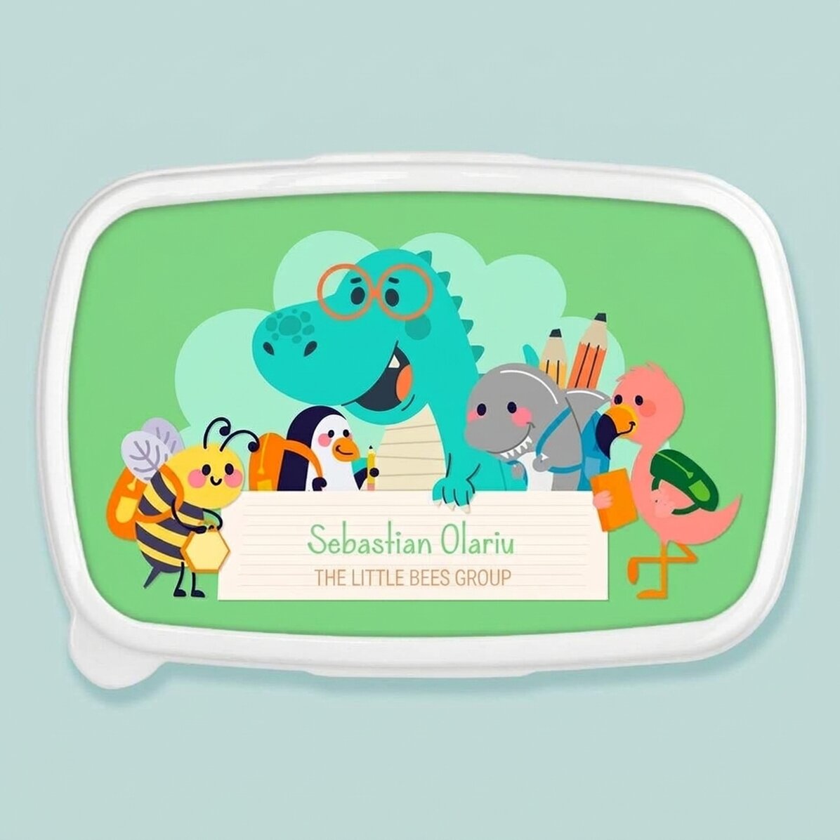 Lunchbox, personalisierte Auflaufform mit Text – Tierchen