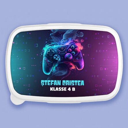 Lunchbox, personalisierte Auflaufform mit Text – Gamer