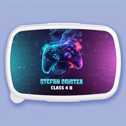 Lunchbox, personalisierte Auflaufform mit Text – Gamer