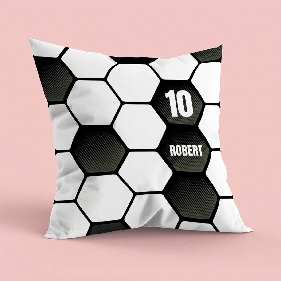 Personalisiertes Kissen mit Namen, großes Format – Fußball
