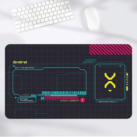 Individuell gestaltetes XXL-Mauspad mit Text – Gaming Sci-Fi