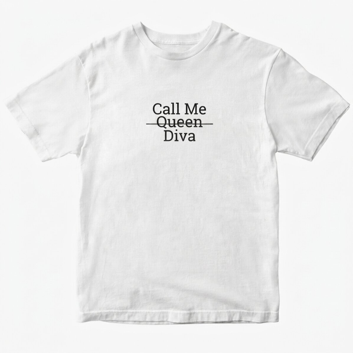 Personalisiertes Baumwoll-T-Shirt mit Aufdruck – „Call me“