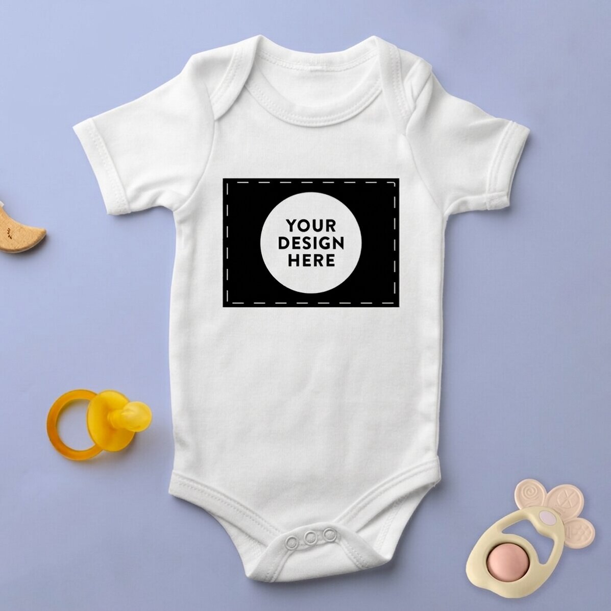 Personalisierter Baby-Body mit deinem Bild im Querformat