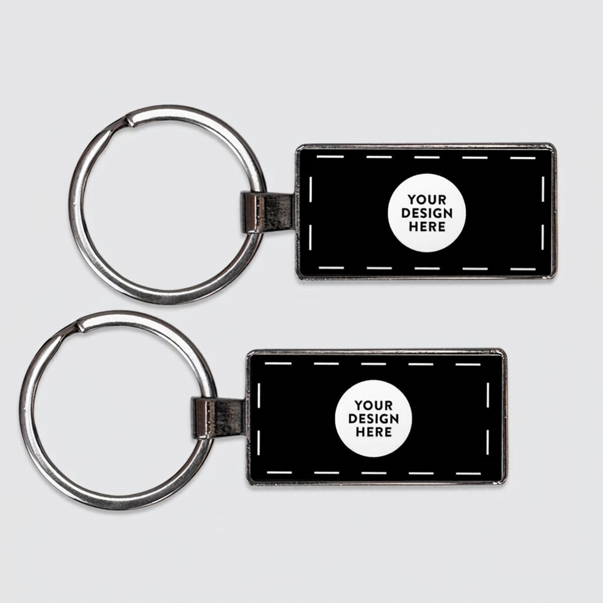 Personalisierter Schlüsselanhänger mit deinem Motiv auf Vorder- und Rückseite