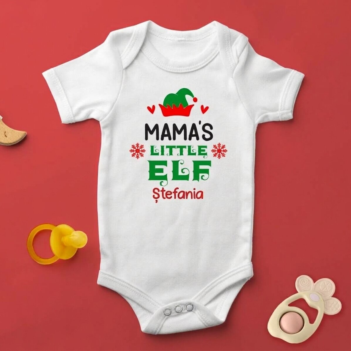 Personalisierter Baby-Body mit Aufdruck – Little Elf