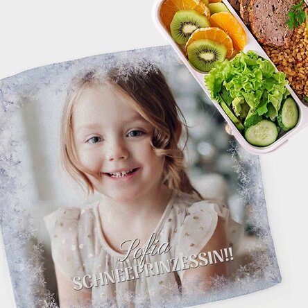 Personalisiertes Handtuch mit Foto und Text – Winter