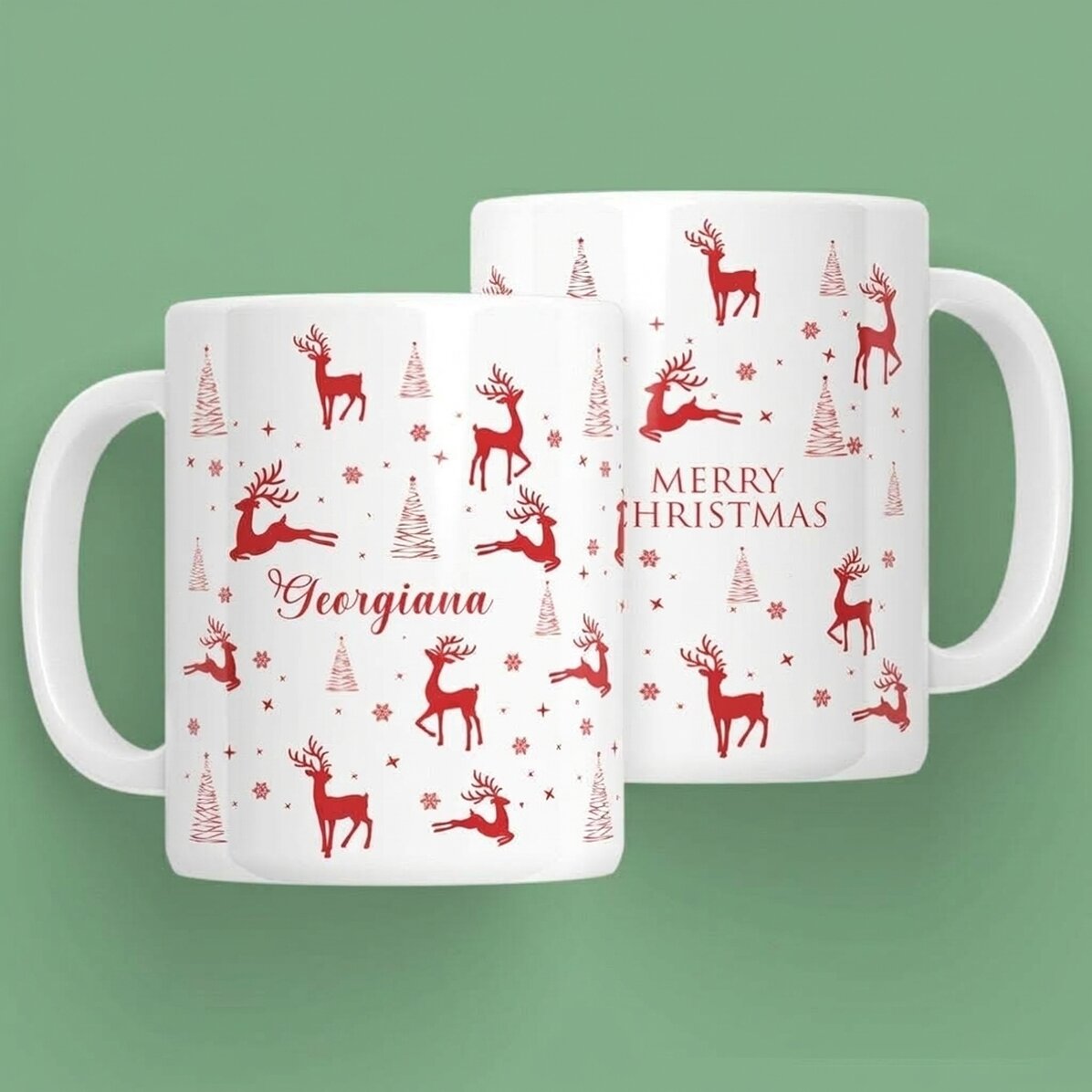 Personalisierte Tasse mit Text – Weihnachten