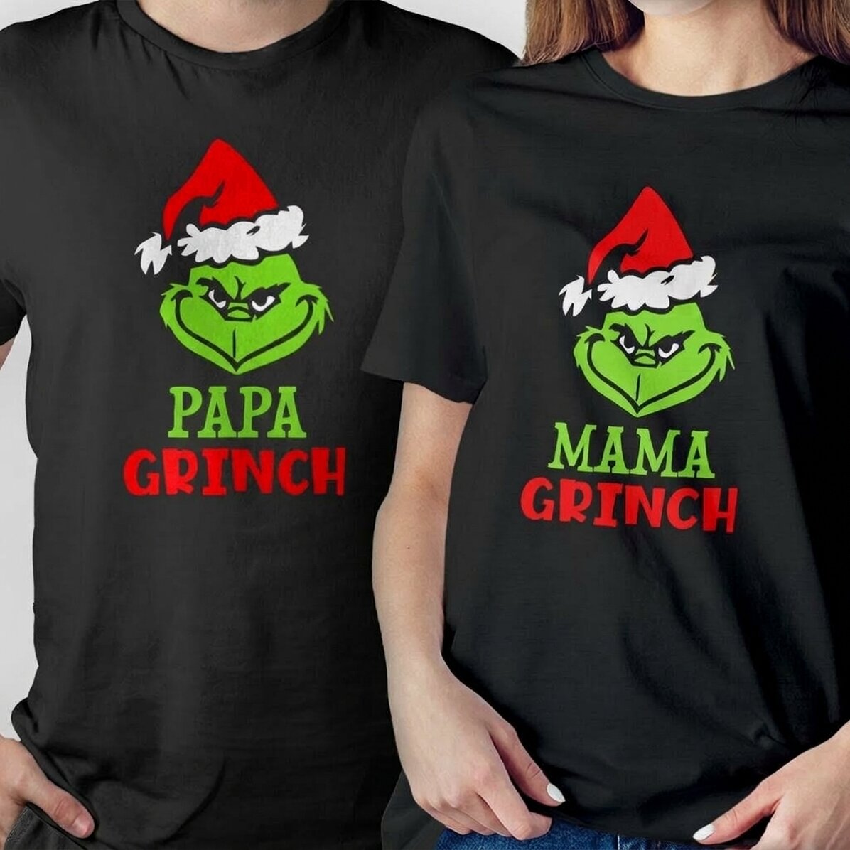 Personalisiertes Baumwoll-T-Shirt mit Aufdruck – Grinch