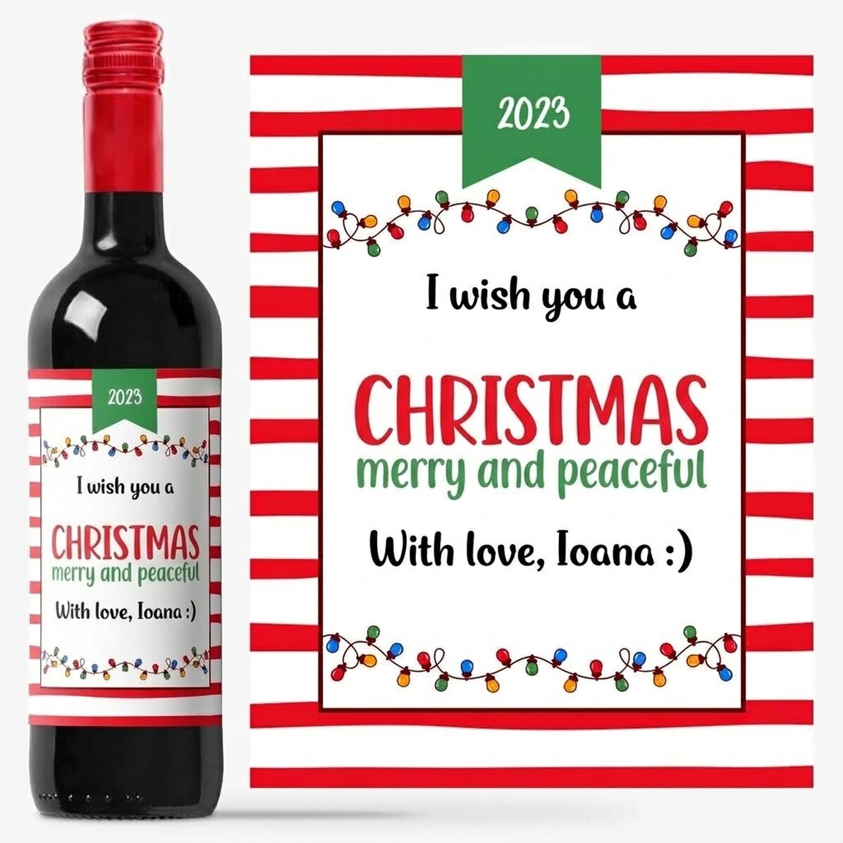 Wein mit persönlicher Botschaft – Weihnachtsstimmung