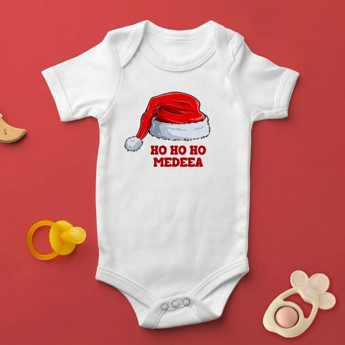 Personalisierter Baby-Body mit Aufdruck – Weihnachten