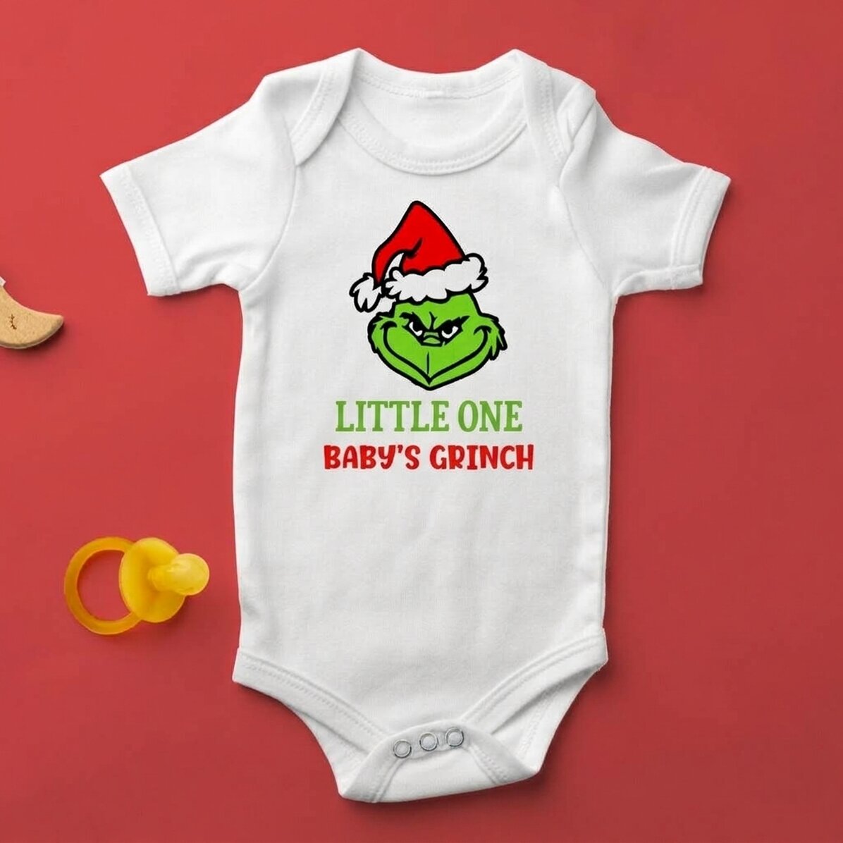Personalisierter Baby-Body mit Aufdruck – Grinch