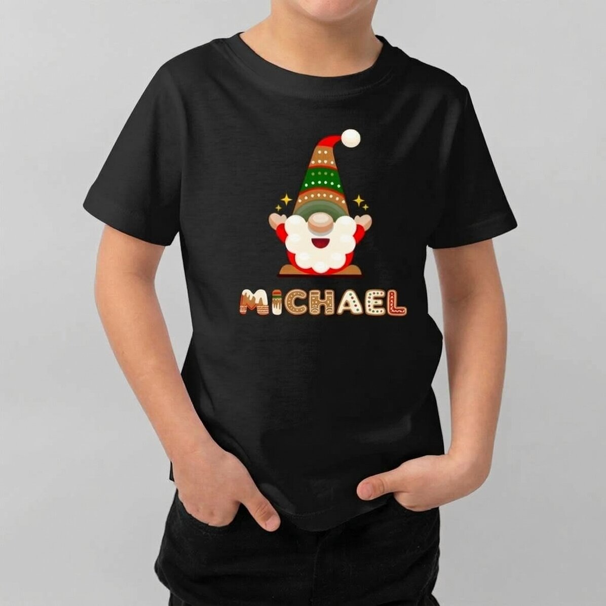 Mit Namen personalisiertes Baumwoll-T-Shirt für Kinder