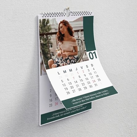 Individuell gestalteter Kalender mit Fotos und Botschaften – Besondere Tage