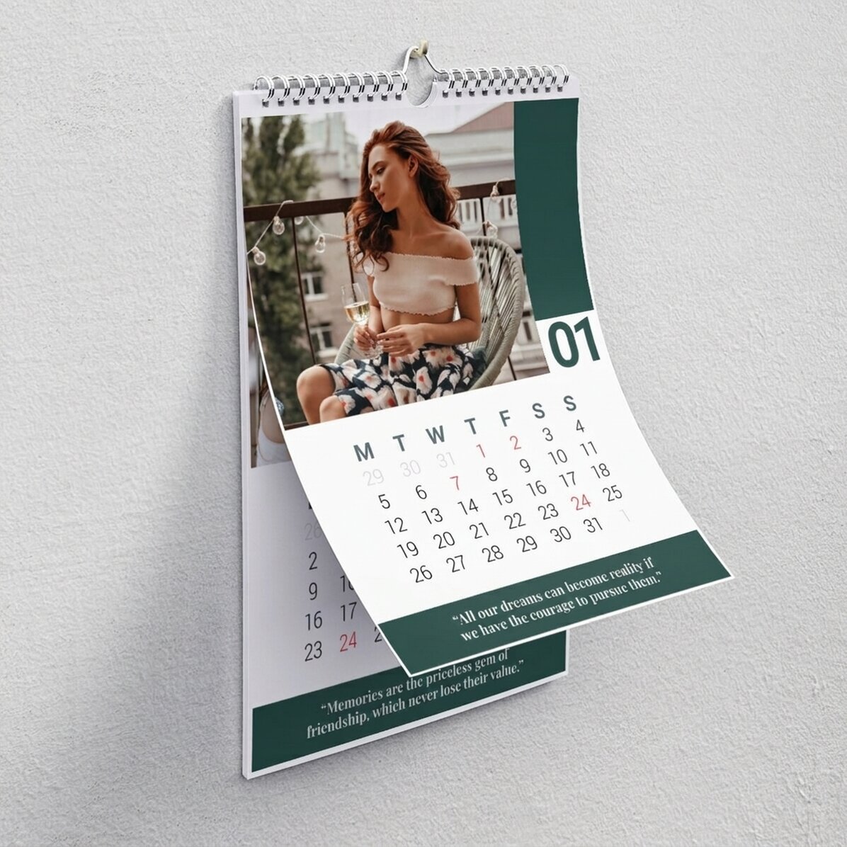 Individuell gestalteter Kalender mit Fotos und Botschaften – Besondere Tage