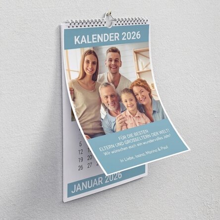 Individuell gestalteter Kalender mit Fotos für die Liebsten