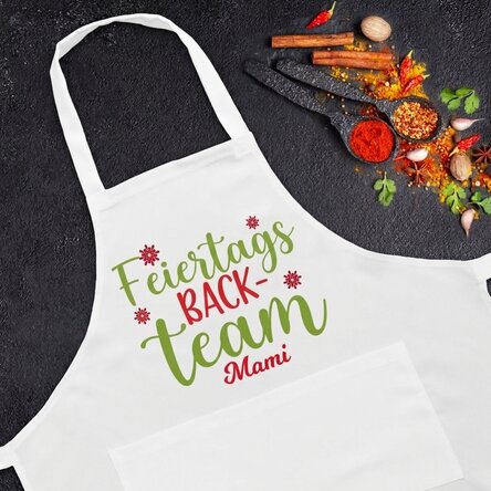 Individuell gestaltete Schale mit Text – Holiday Baking Team