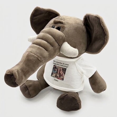 Personalisierter Elefant mit Foto und Text