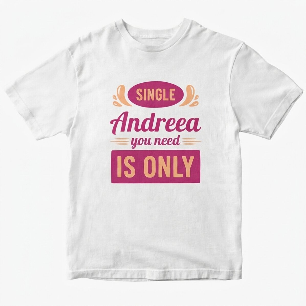 Personalisiertes Baumwoll-T-Shirt mit Aufdruck – Only one