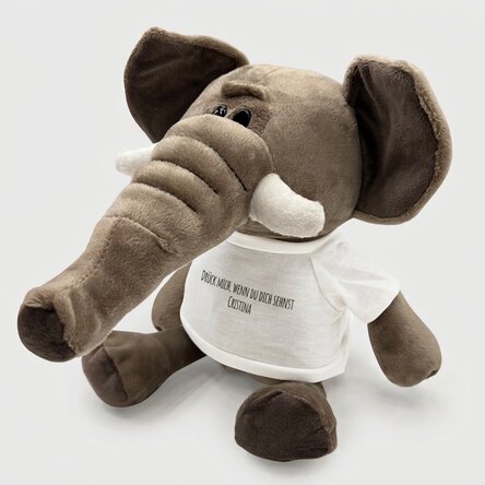 Personalisierter Elefant mit Botschaft
