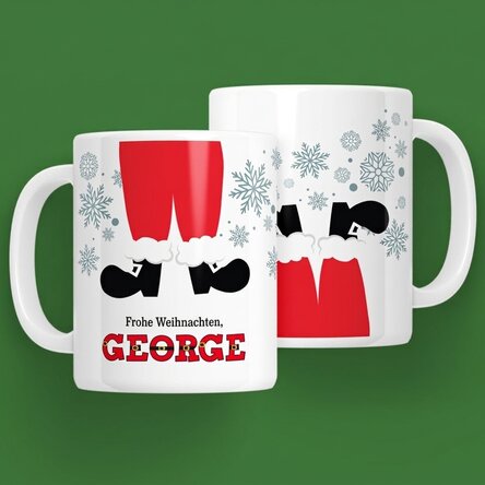 Personalisierte Tasse mit Botschaft – Weihnachtsmann