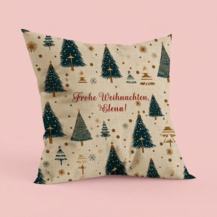 Personalisiertes Kissen mit Botschaft – Christmas tree IN