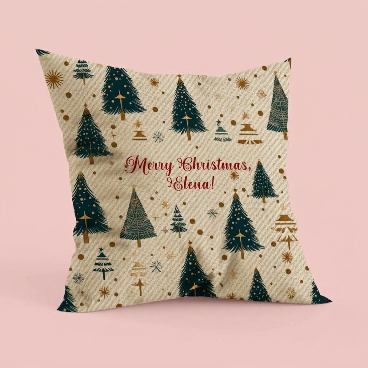 Personalisiertes Kissen mit Botschaft – Christmas tree IN