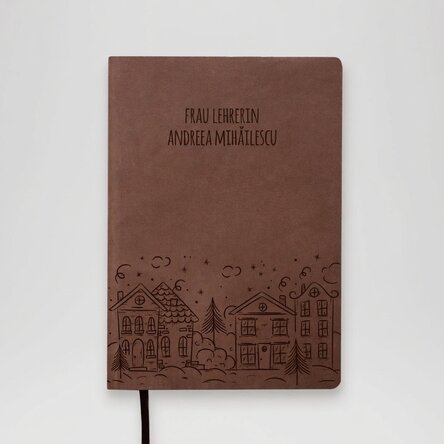 Personalisierter Leder-Terminkalender mit Text – Notizen