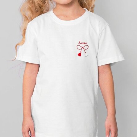 Personalisiertes Baumwoll-T-Shirt für Kinder mit Aufdruck
