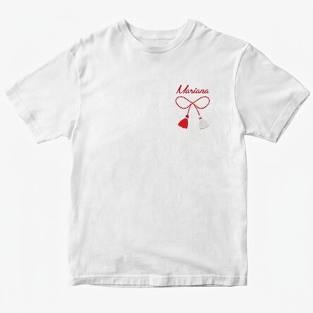 Personalisiertes Baumwoll-T-Shirt mit Aufdruck
