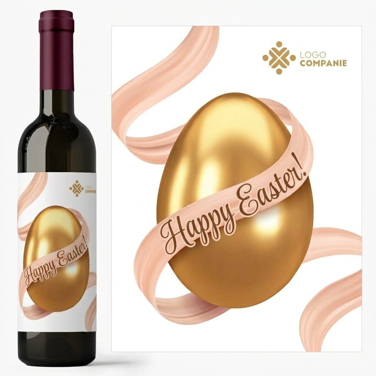 Wein mit individuellem Logo – Frohe Ostern