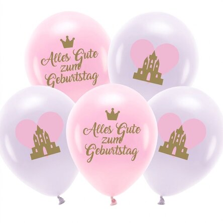 5er-Set Luftballons – Birthday Pink