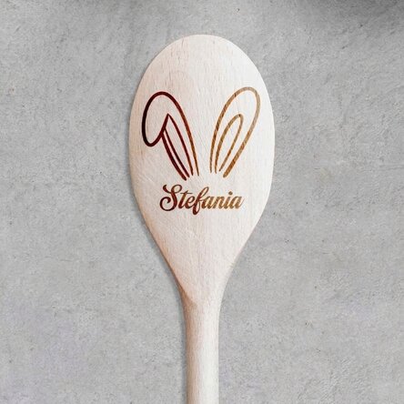 Personalisierter Holzlöffel – Bunny Ears