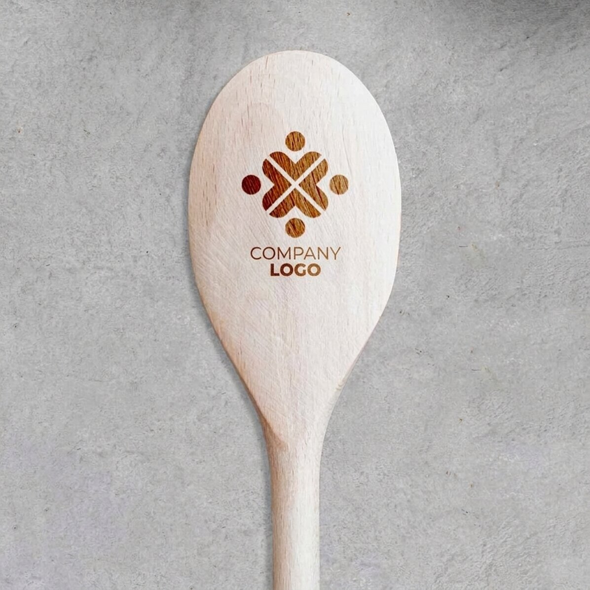 Personalisierter Holzlöffel mit Logo