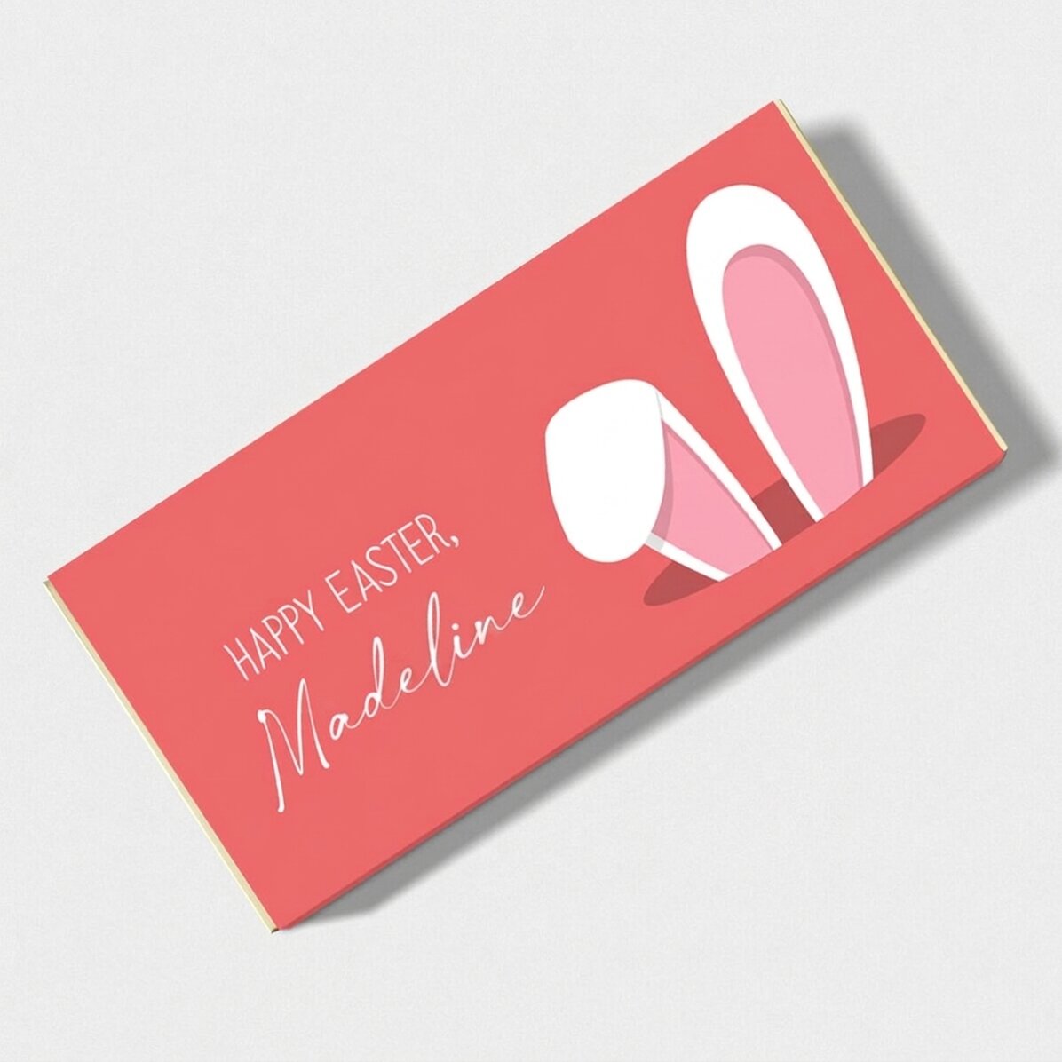 Personalisierte Schokolade mit Text – Bunny