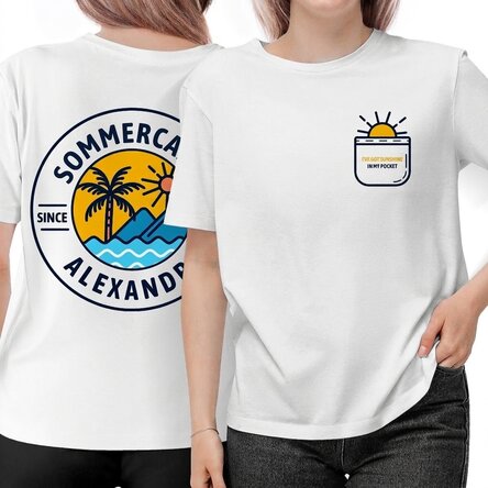 Personalisiertes Baumwoll-T-Shirt mit Aufdruck – Summer Child