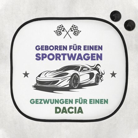 Individuell gestaltete Sonnenblende für das Auto mit Schriftzug – „Born to drive“