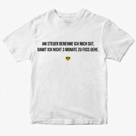 Personalisiertes Baumwoll-T-Shirt mit Aufdruck
