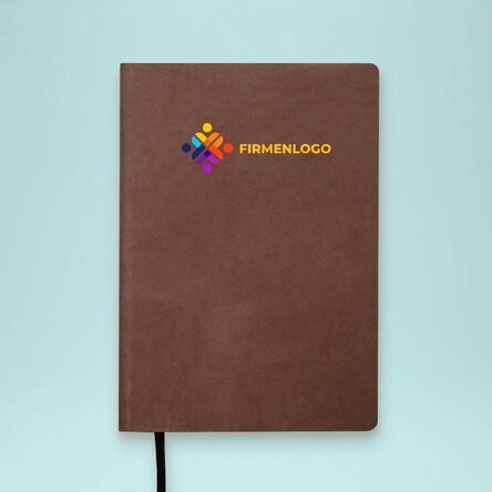 Personalisierter, farbiger Leder-Terminkalender mit Logo