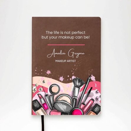 Personalised leather diary with text - Makeup Artist