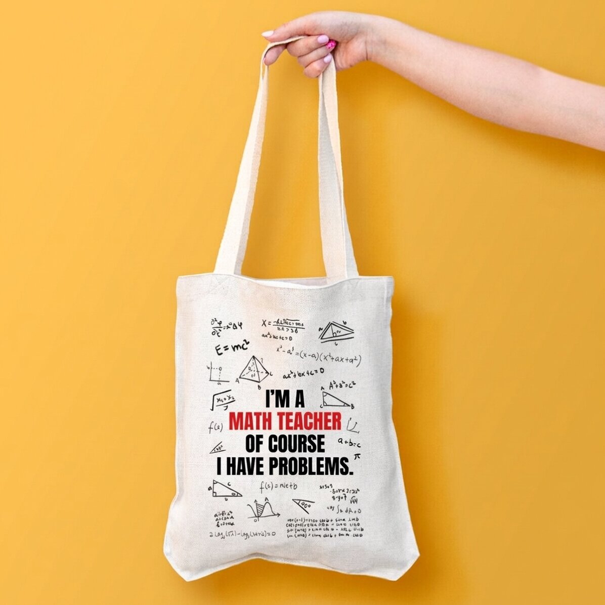 Personalisierte Tasche mit Aufdruck – Mathematiklehrer