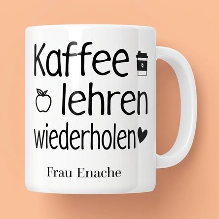Personalisierte Tasse mit Botschaft – Repeat