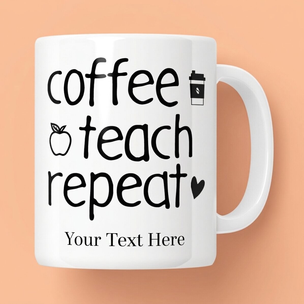 Personalisierter Becher mit Botschaft – Repeat